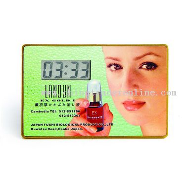 name card size alarm clock from China