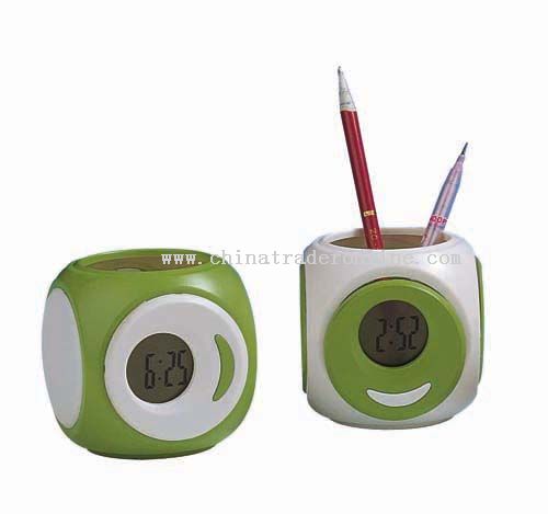 Clock with pen holder from China