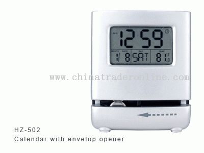 Pen Holder with Calendar Alarm clock and Envelop opener from China