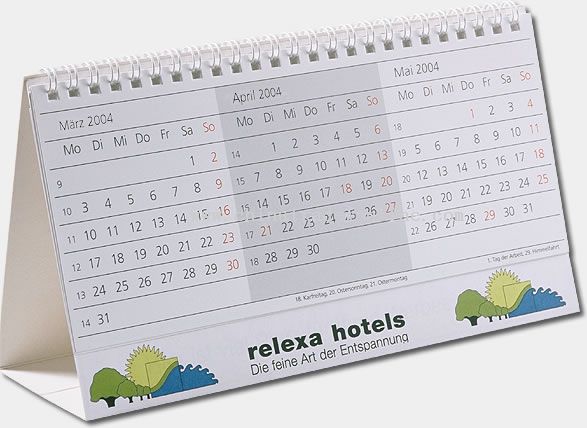 Table Calendar Europe from China