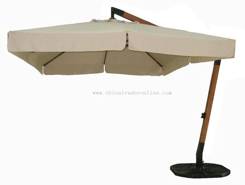 3x4m Deluxe Wooden Hanging Umbrella from China