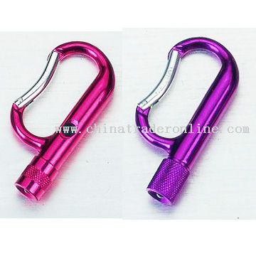 Aluminium Carabiner with light