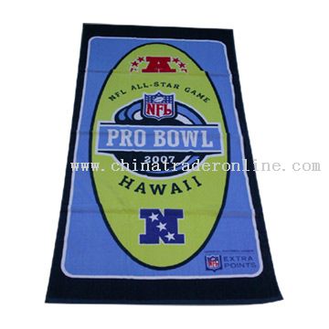 Double-face reactive printing beach towel from China