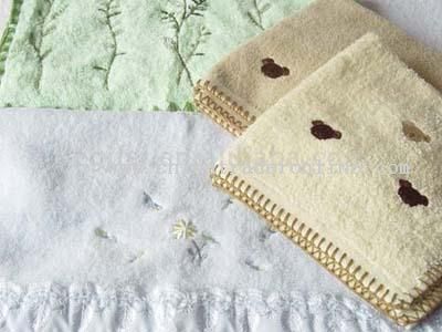 Embroidered Cotton Face Towel