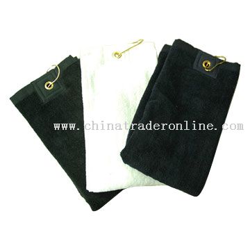 100% Cotton Velour Golf Towels from China