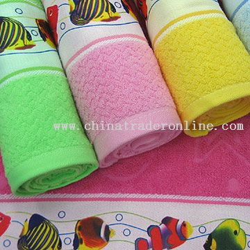 Bath Towel with Transfer Print