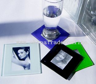 photo frame glass coaster