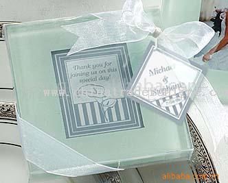 photo frame glass coaster from China