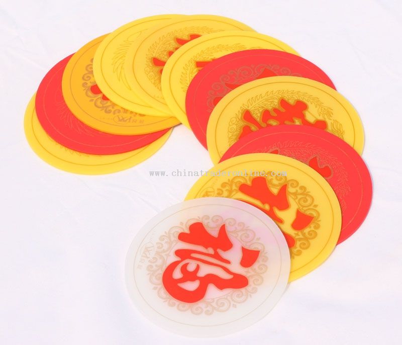 Rubber cup coaster set from China