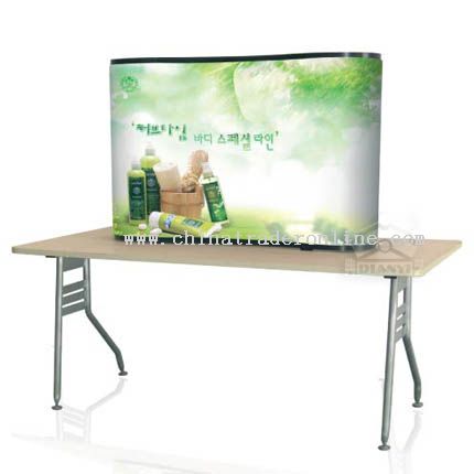 1-1 Curve Desktop Pop Up with PVC panel from China