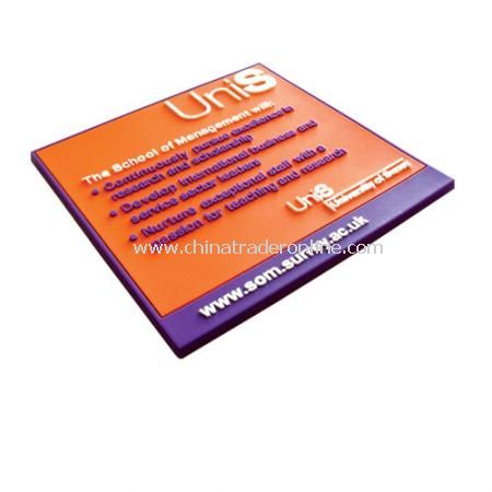 100mm Soft PVC 2D Coaster from China