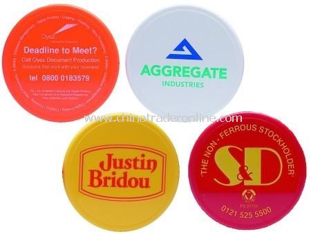 Solid Colour Plastic Round or Square Coasters