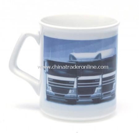 Four Colour Process White Earthenware Mug from China