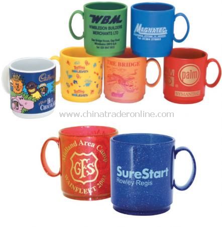 Glitter thermoplastic mug from China