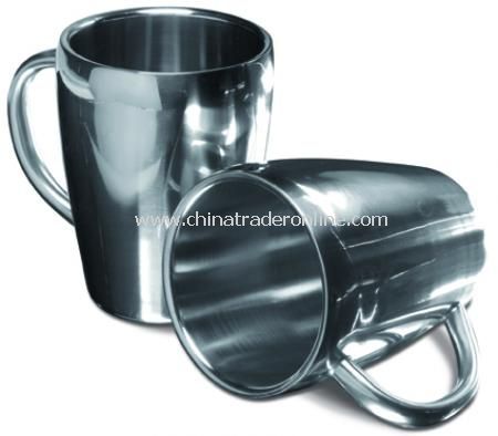 Set of two steel mugs (0.20 litre capacity) from China