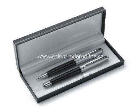 Pacific pen set with ballpen and rollerball, black ink