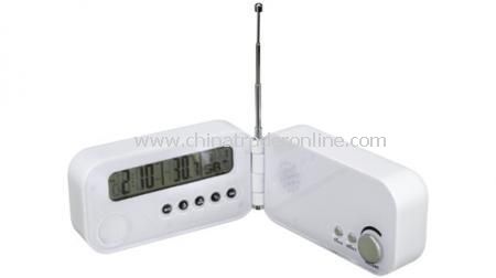 FOLDABLE CLOCK RADIO Foldathermometer.ble alarm clock with snooze function, scan radio and from China