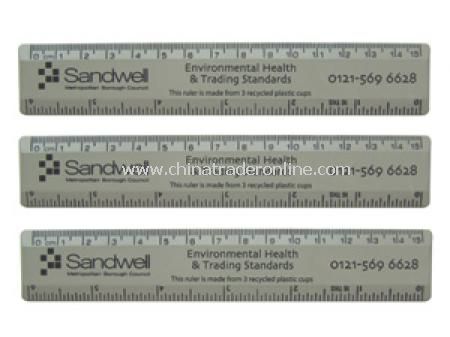 3 6 inches on ruler. Recycled 6 inch / 15cm Rulers