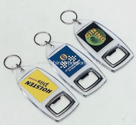 Clear Acrylic Bottle Opener Keyring