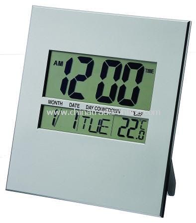 Digital Wall Clock with Calender and Thermometer from China