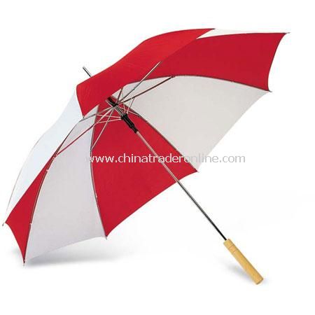 Bi-Colour Umbrella with Wooden Grip