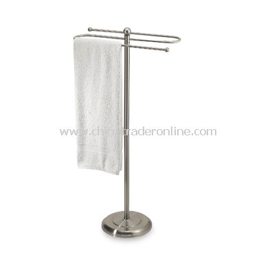 2-Tier Satin Nickel Towel Stand from China