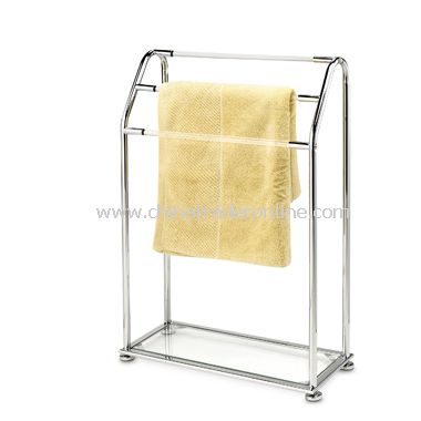 Acrylic and Chrome Towel Stand