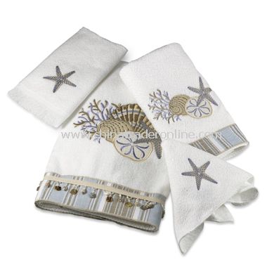 By The Sea White Towels by Avanti, 100% Cotton