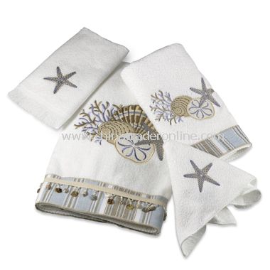 By The Sea White Towels by Avanti, 100% Cotton from China