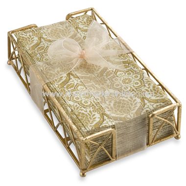 Byzantine Gold Guest Towels with Caddy