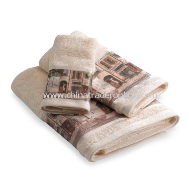 Cafe de Paris Bath Towels by Avanti, 100% Cotton