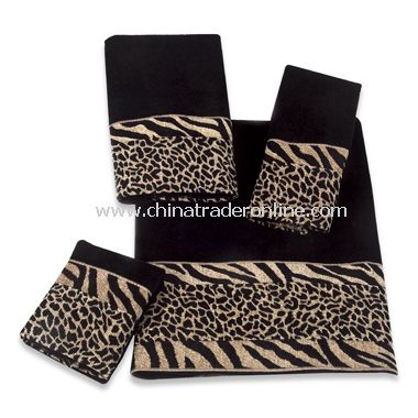 Cheshire Black Towels by Avanti, 100% Cotton from China