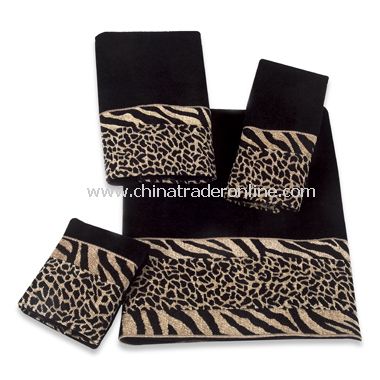 Cheshire Black Towels by Avanti, 100% Cotton