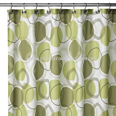 Circle Central Fabric Shower Curtain from China