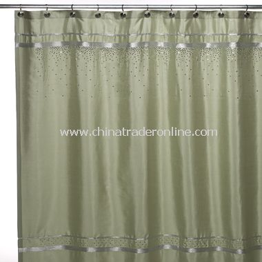 Croscill Glow Fabric Shower Curtain - Mint