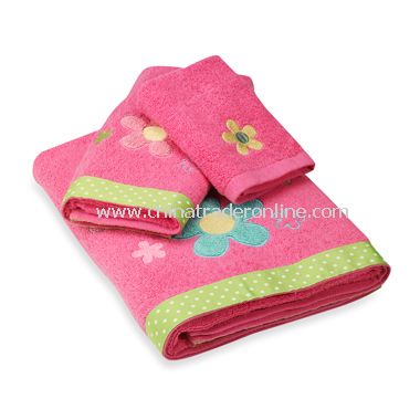 Dancing Flowers Bath Towels, 100% Cotton