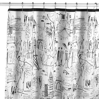 Dancing in the Street Fabric Shower Curtain from China