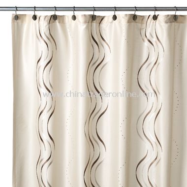 Dante Champagne Fabric Shower Curtain by Croscill