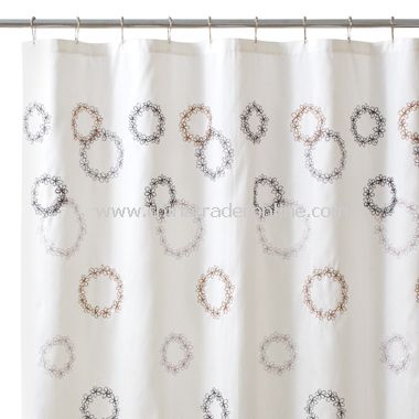 DKNY Home Filigree Fabric Shower Curtain