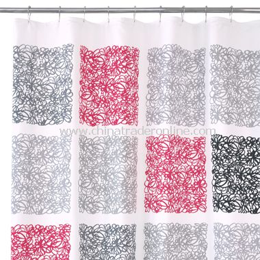DKNY Home Graffiti Floral Fabric Shower Curtain from China