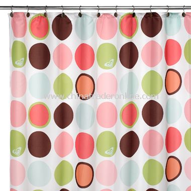 Go See Dots Fabric Shower Curtain from China