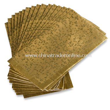 Gold Rush Disposable Buffet/Guest Towels by Nicole Miller (Set of 16) from China