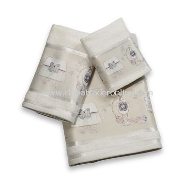 Haute Couture Bath Towels, 100% Cotton Velour from China