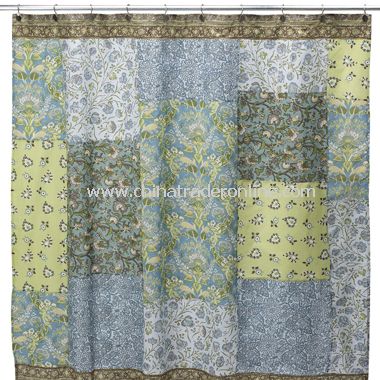 Kerala Fabric Shower Curtain