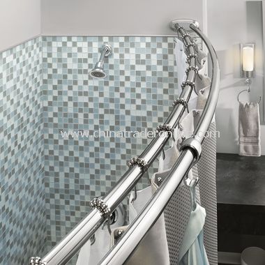 Moen Adjustable Double Curved Chrome Shower Rod