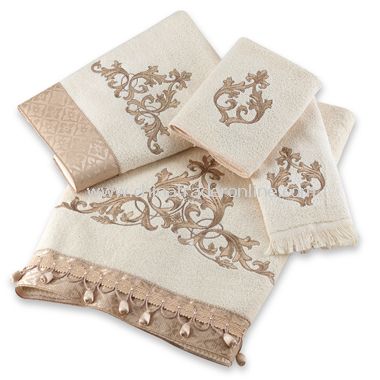 Monaco Ivory Towels by Avanti, 100% Cotton