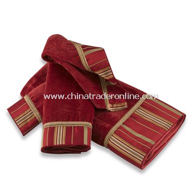 Monet Ming Red Bath Towels by Avanti, 100% Cotton