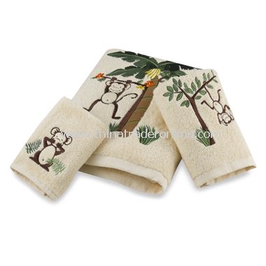 Monkeying Around Towels, 100% Cotton from China