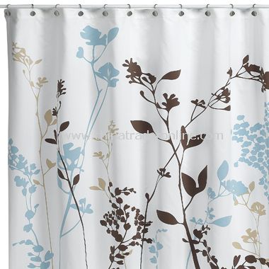 Reflections Floral Fabric Shower Curtain
