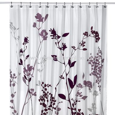 Reflections Purple Fabric Shower Curtain